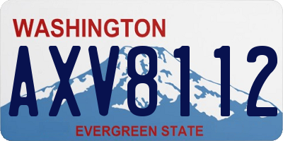WA license plate AXV8112