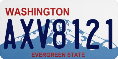 WA license plate AXV8121