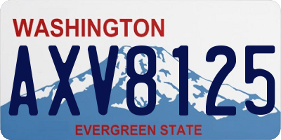 WA license plate AXV8125