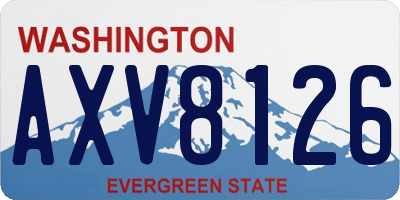 WA license plate AXV8126