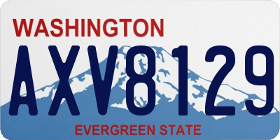 WA license plate AXV8129
