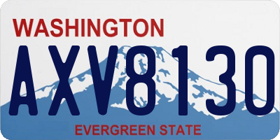 WA license plate AXV8130