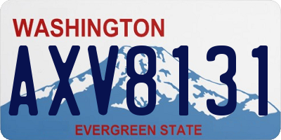 WA license plate AXV8131