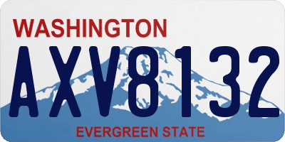WA license plate AXV8132