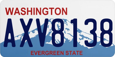WA license plate AXV8138