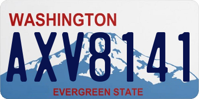 WA license plate AXV8141