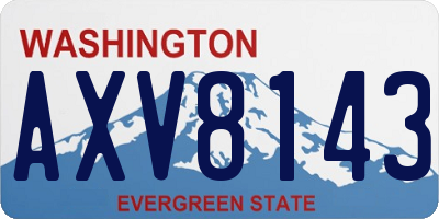 WA license plate AXV8143