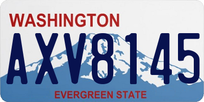 WA license plate AXV8145