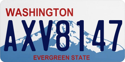 WA license plate AXV8147