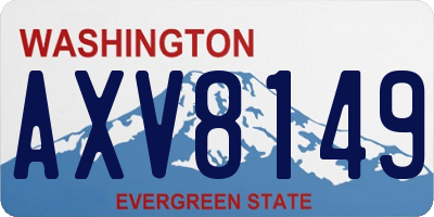 WA license plate AXV8149