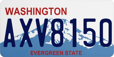 WA license plate AXV8150