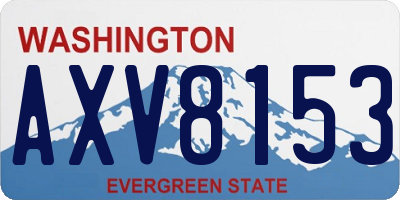 WA license plate AXV8153