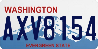 WA license plate AXV8154
