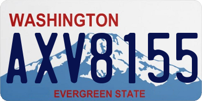 WA license plate AXV8155