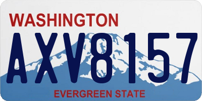 WA license plate AXV8157