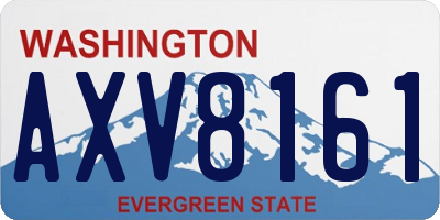 WA license plate AXV8161