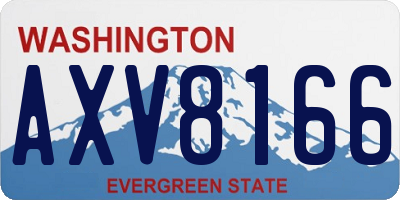 WA license plate AXV8166