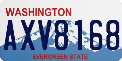 WA license plate AXV8168