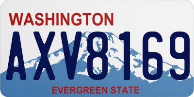 WA license plate AXV8169