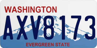 WA license plate AXV8173