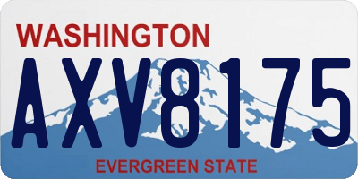 WA license plate AXV8175