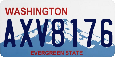 WA license plate AXV8176