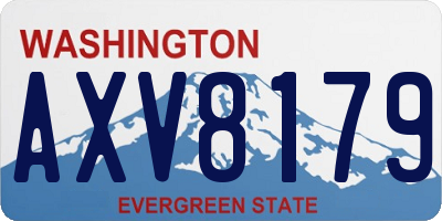 WA license plate AXV8179