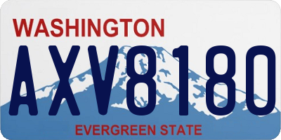 WA license plate AXV8180