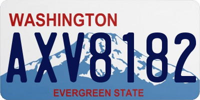 WA license plate AXV8182