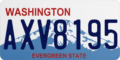 WA license plate AXV8195