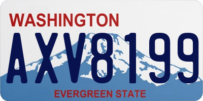 WA license plate AXV8199
