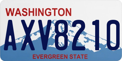 WA license plate AXV8210