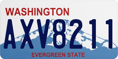WA license plate AXV8211