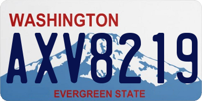WA license plate AXV8219