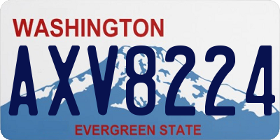 WA license plate AXV8224