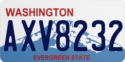 WA license plate AXV8232