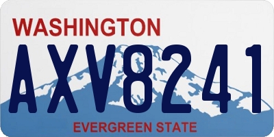WA license plate AXV8241