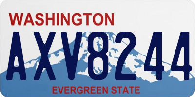 WA license plate AXV8244