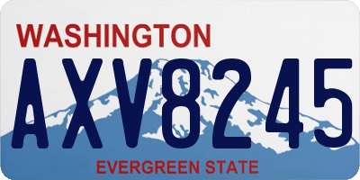 WA license plate AXV8245
