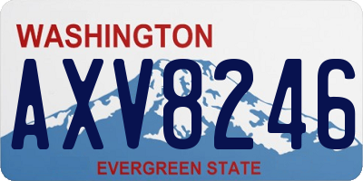 WA license plate AXV8246