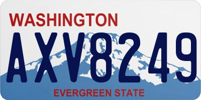 WA license plate AXV8249