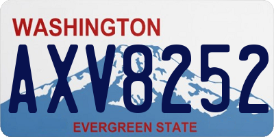 WA license plate AXV8252