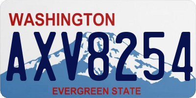 WA license plate AXV8254