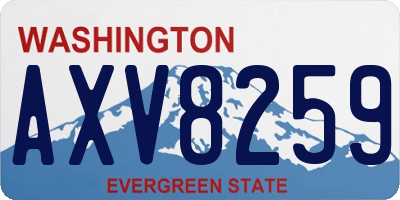 WA license plate AXV8259