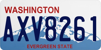 WA license plate AXV8261