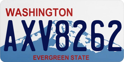 WA license plate AXV8262