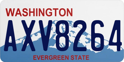 WA license plate AXV8264