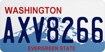 WA license plate AXV8266