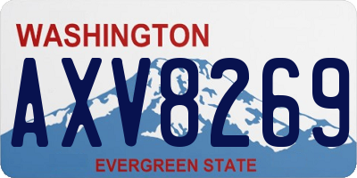 WA license plate AXV8269