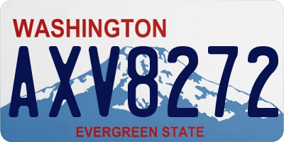 WA license plate AXV8272